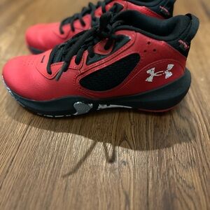 Under Armour Kids' Red and Black Sneakers